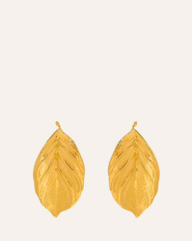 Large Leaf Statement Earrings